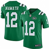 Nike Men & Women & Youth Jets 12 Joe Namath Green Color Rush Limited Jersey,baseball caps,new era cap wholesale,wholesale hats